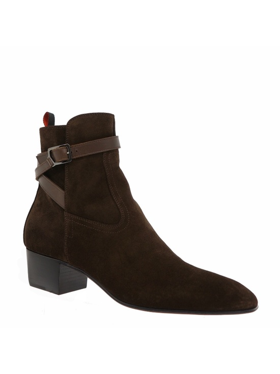 Christian Louboutin Rosalio Jodhpur Boots Brown Suede Leather Size 9 US New